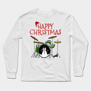 Christmas Drums Drummer Drum Teacher Xmas 2022 Long Sleeve T-Shirt